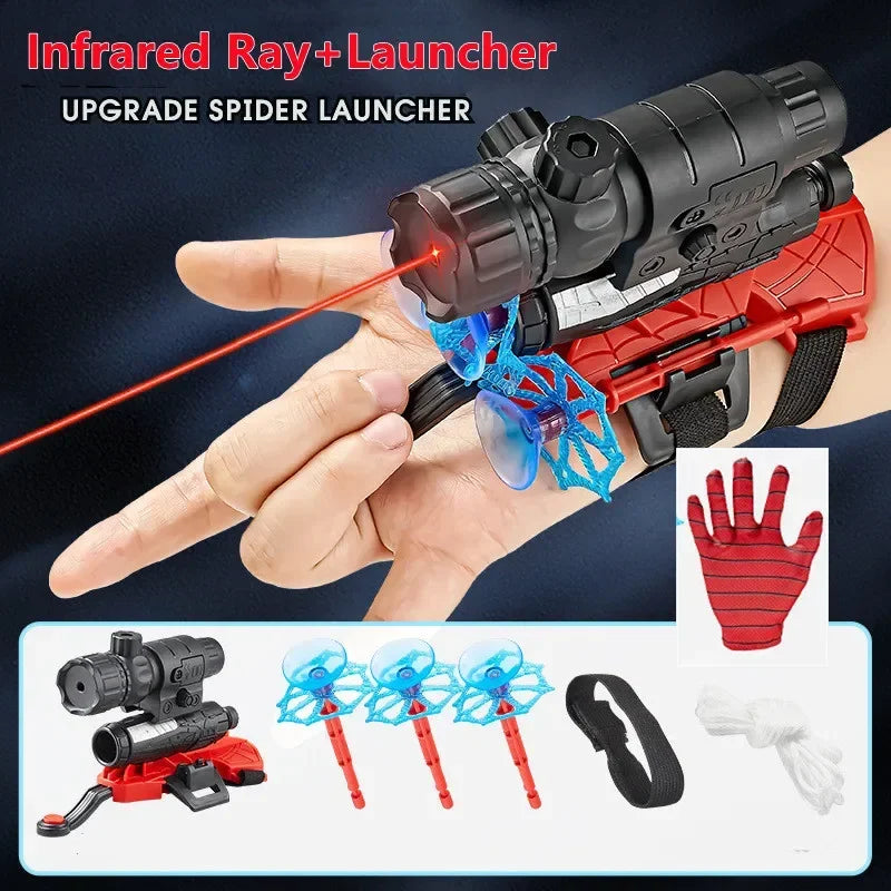 Spiderman Wristband Launcher Cosplay Toy PVC Hero Silk Web Shooter for Children Halloween Party Prop Unisex Animation Derivative