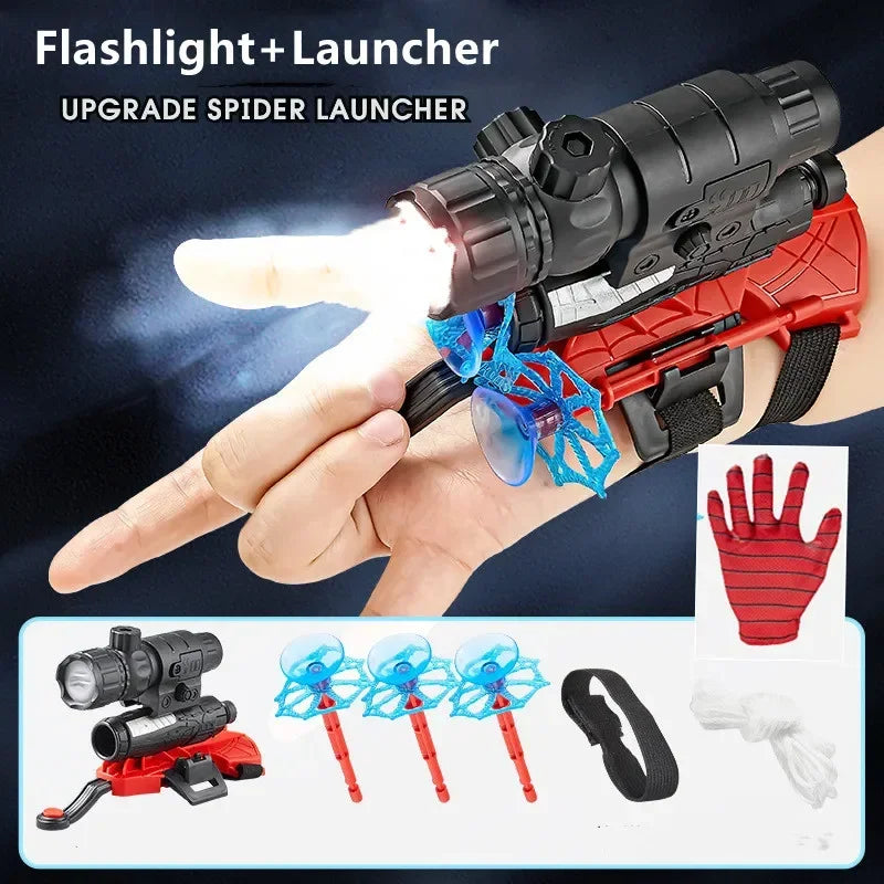 Spiderman Wristband Launcher Cosplay Toy PVC Hero Silk Web Shooter for Children Halloween Party Prop Unisex Animation Derivative