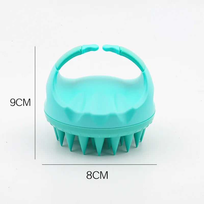 Portable Silicone Shampoo Brush Handheld Round Soft Scalp Massage Brush Bath Massage Brush Hair Shower Brush Comb Hair Care