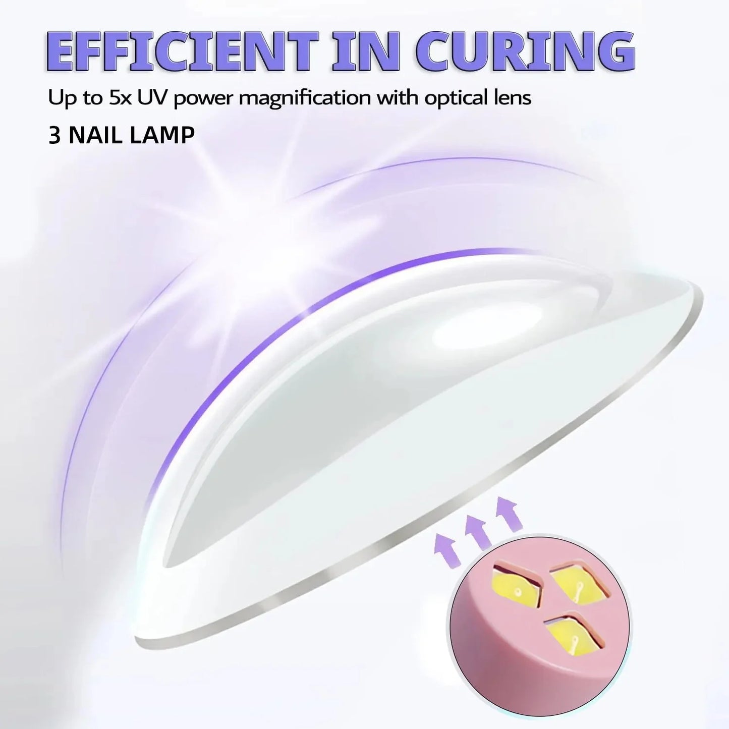 Portable Nail Dryer UV Led Lamp Rechargeable Quick Drying Varnish Gel Polish Curing Nail Lamp Nail Art Tool Home Salon Use
