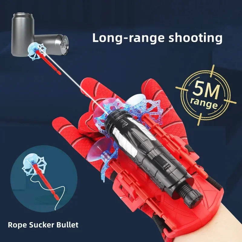 Spiderman Wristband Launcher Cosplay Toy PVC Hero Silk Web Shooter for Children Halloween Party Prop Unisex Animation Derivative