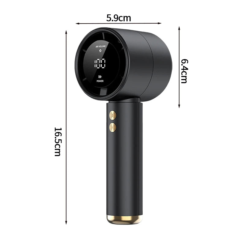 Mini Bladeless Handheld Electric Fan USB Rechargeable Portable High-Speed Personal Eyelash Fan for On-the-Go Cooling