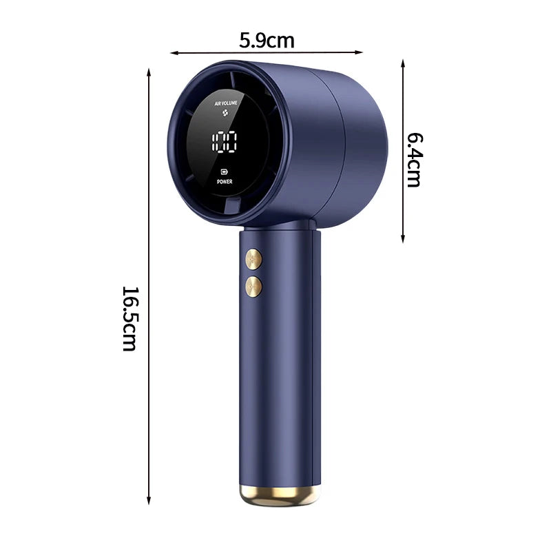 Mini Bladeless Handheld Electric Fan USB Rechargeable Portable High-Speed Personal Eyelash Fan for On-the-Go Cooling